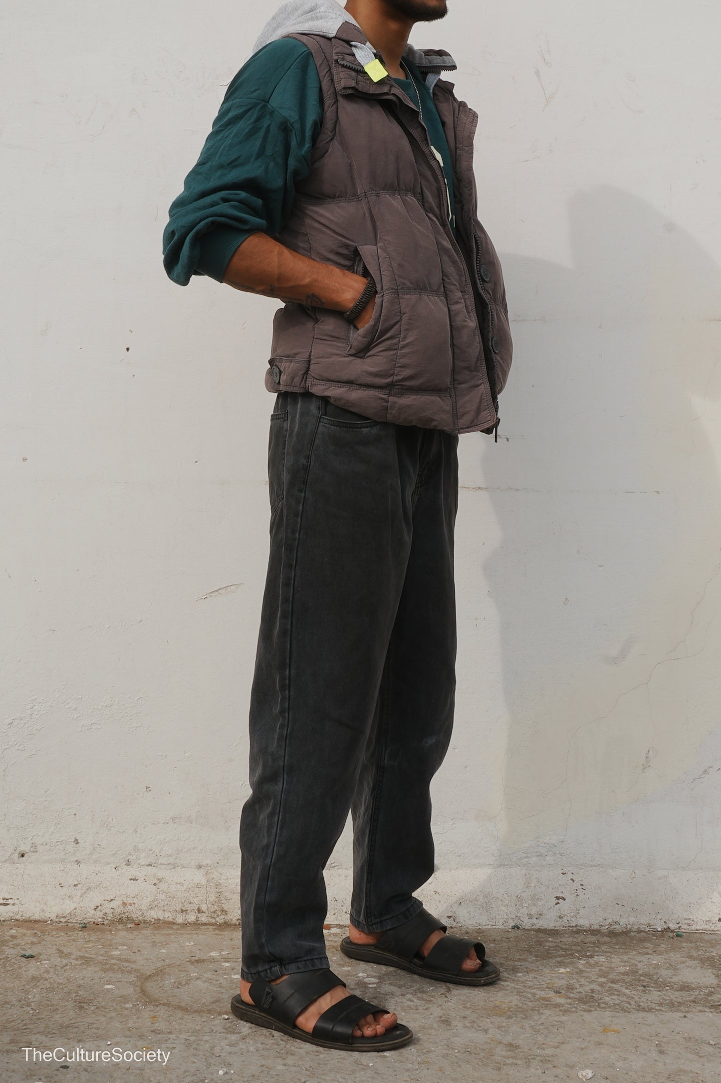 Puffed Padded Button-Up Vest