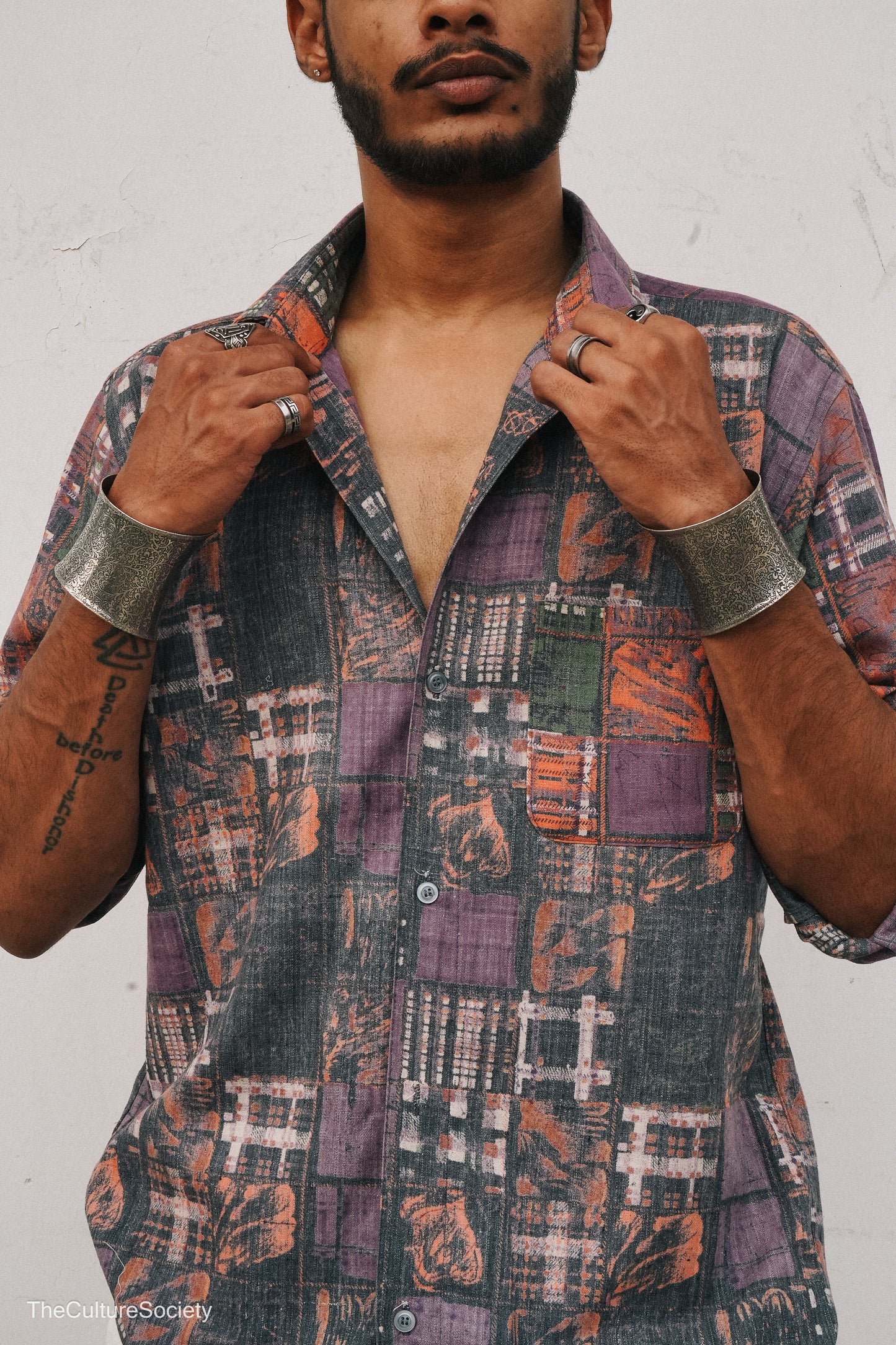 Multicolor Printed Button-Up Shirt