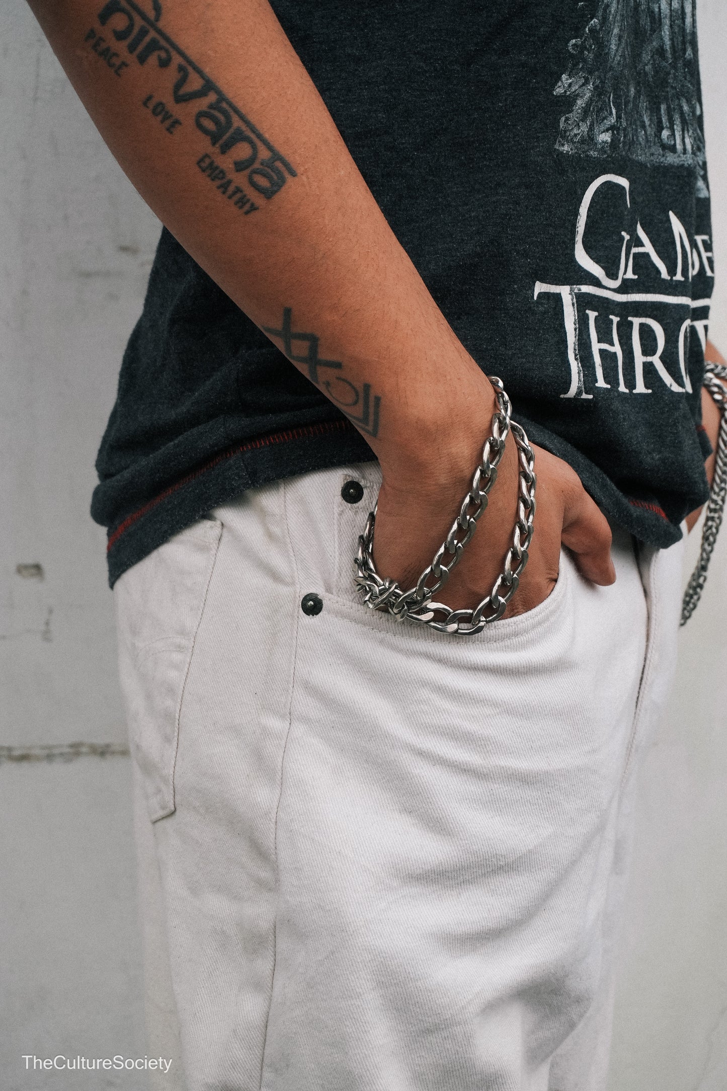 White Straight-Leg Denim Jeans