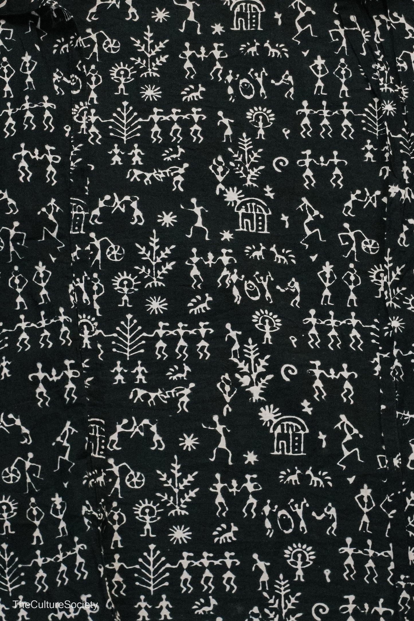 Black Symbolic Print Oversized Top