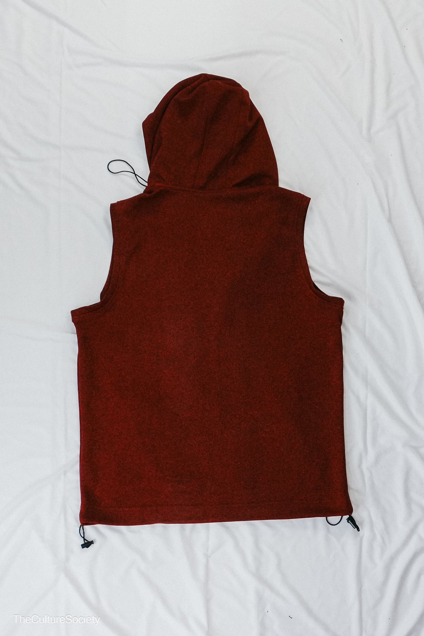 Red Zip-Up sleeveless hoodie
