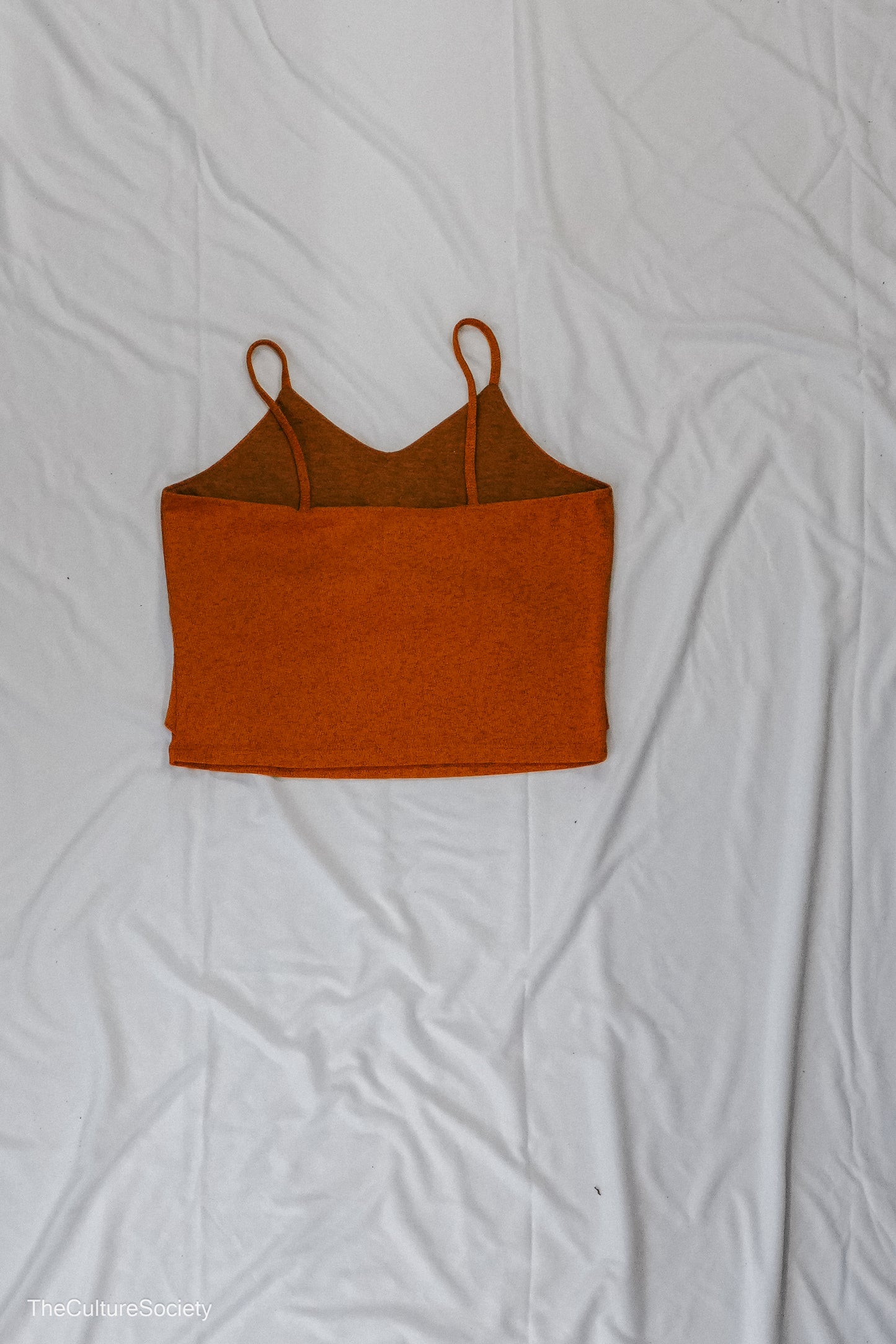 Orange Twist-Knot Sleeveless Top